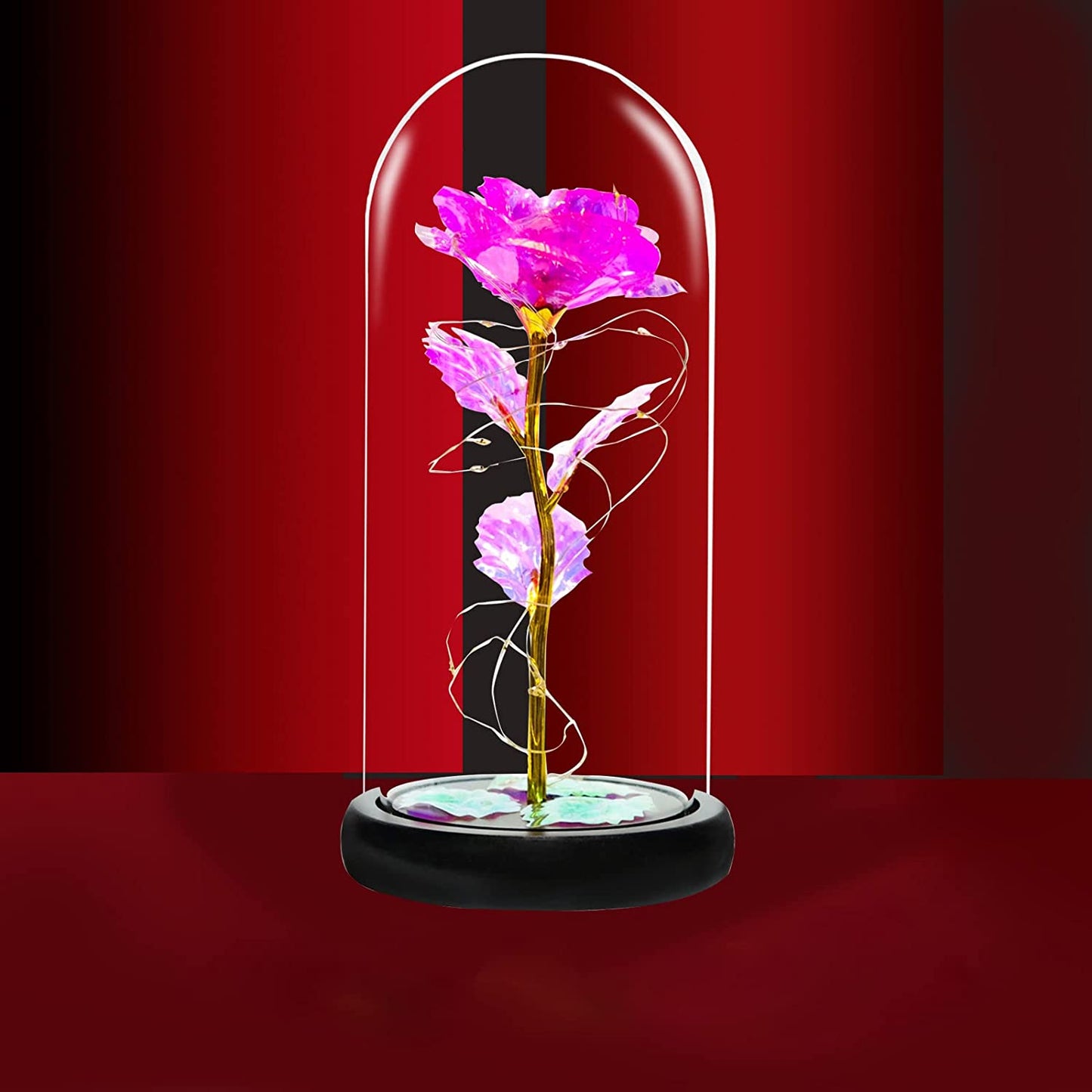 Crystal Flower LED Glass