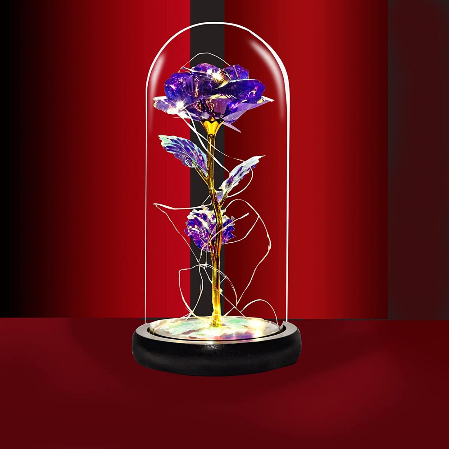 Crystal Flower LED Glass