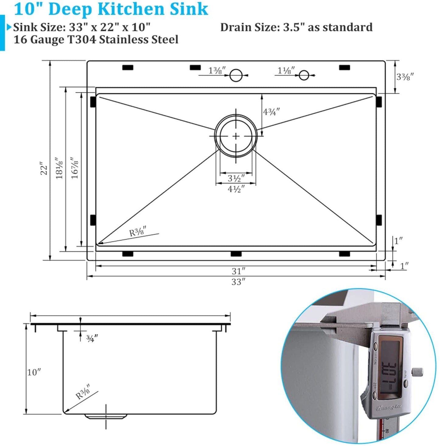 Stainless Steel Drop In Kitchen Sink