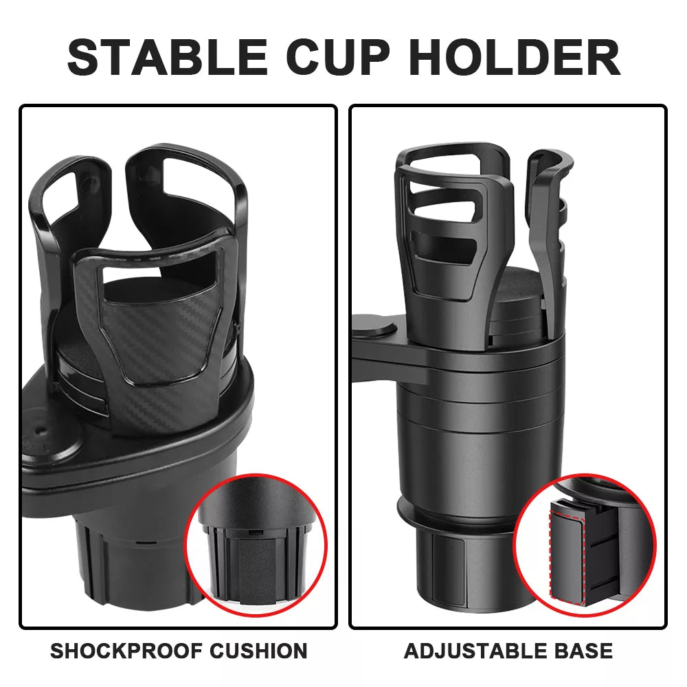 4 In 1 Multifunctional Adjustable Car Cup Holder and Organizer