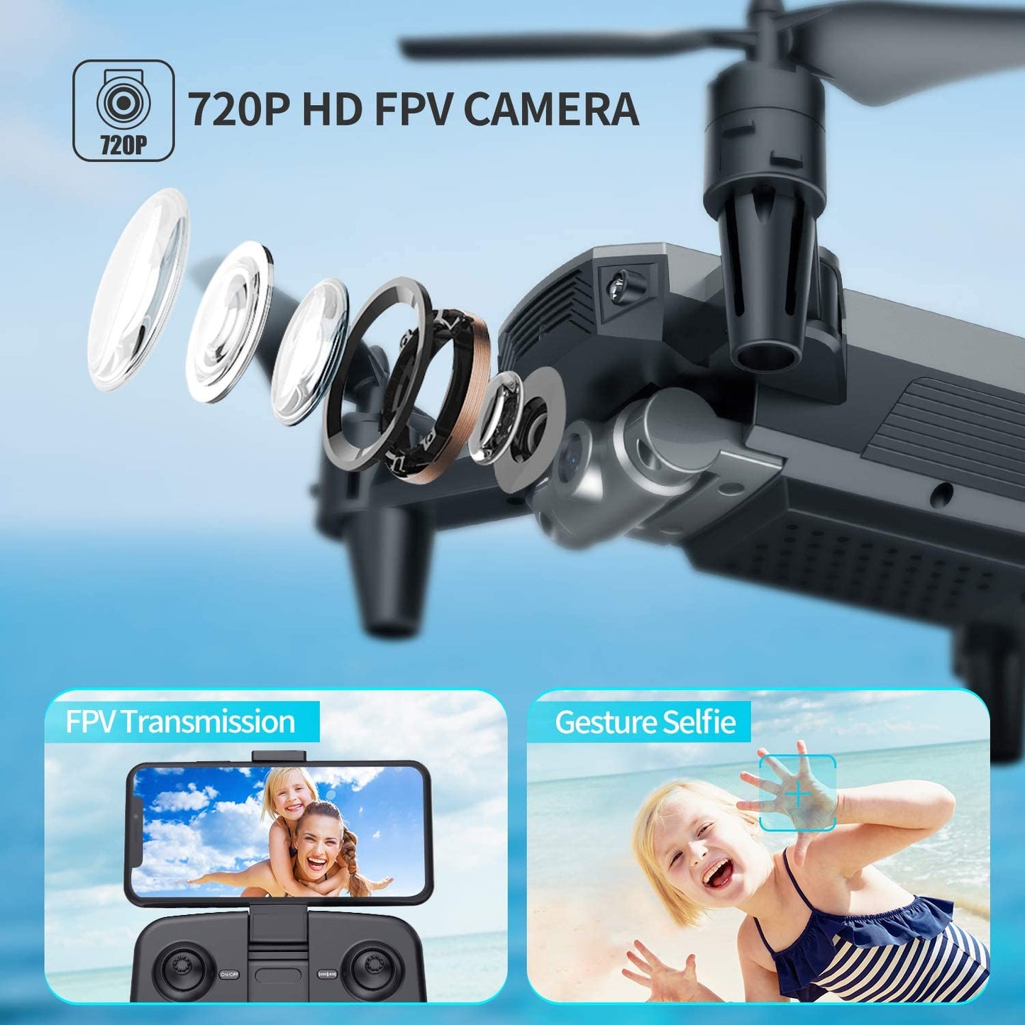 DEERC D20 MINI DRONE FOR KIDS WITH 720P HD