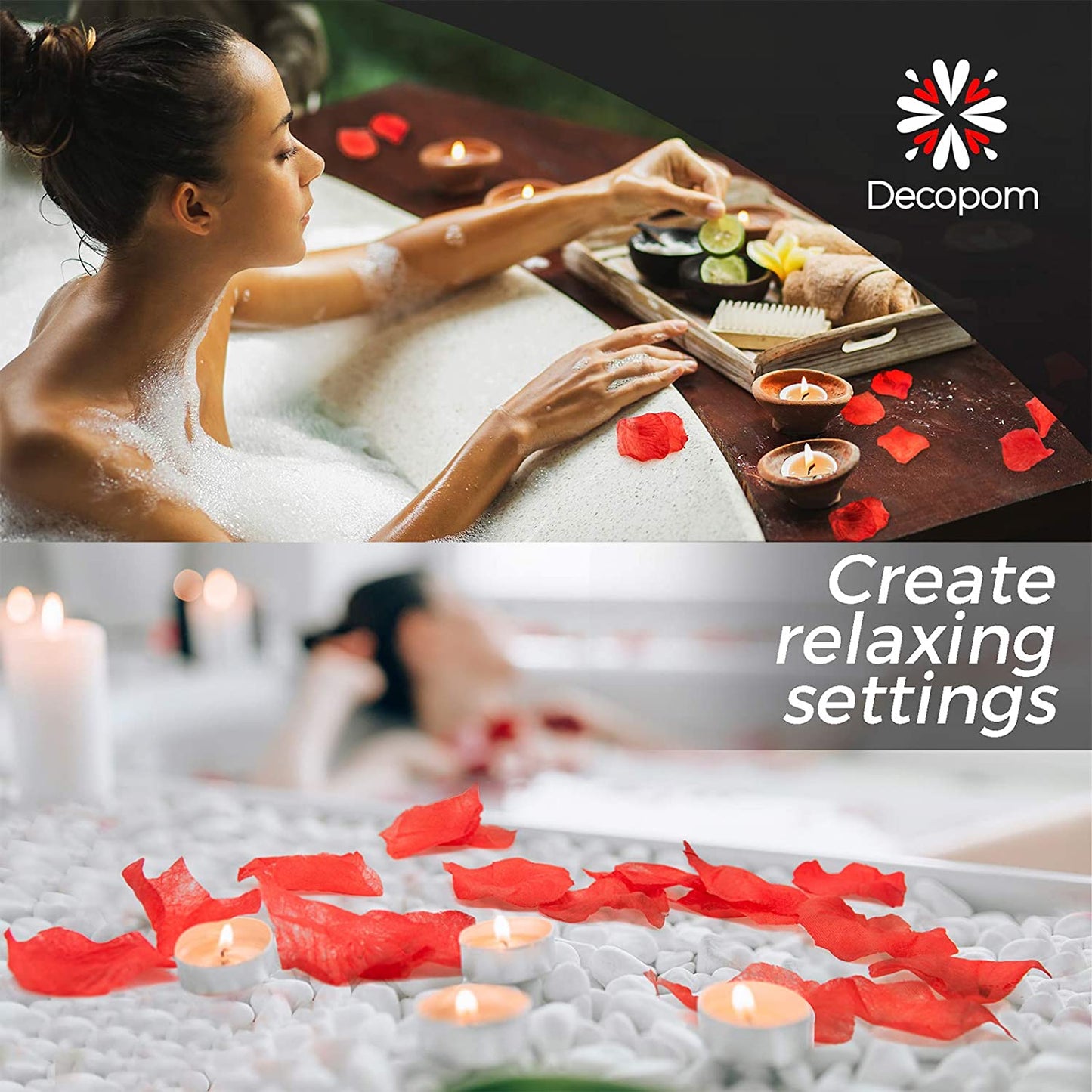 Red Rose Petals for Romantic Night - 3600 Set