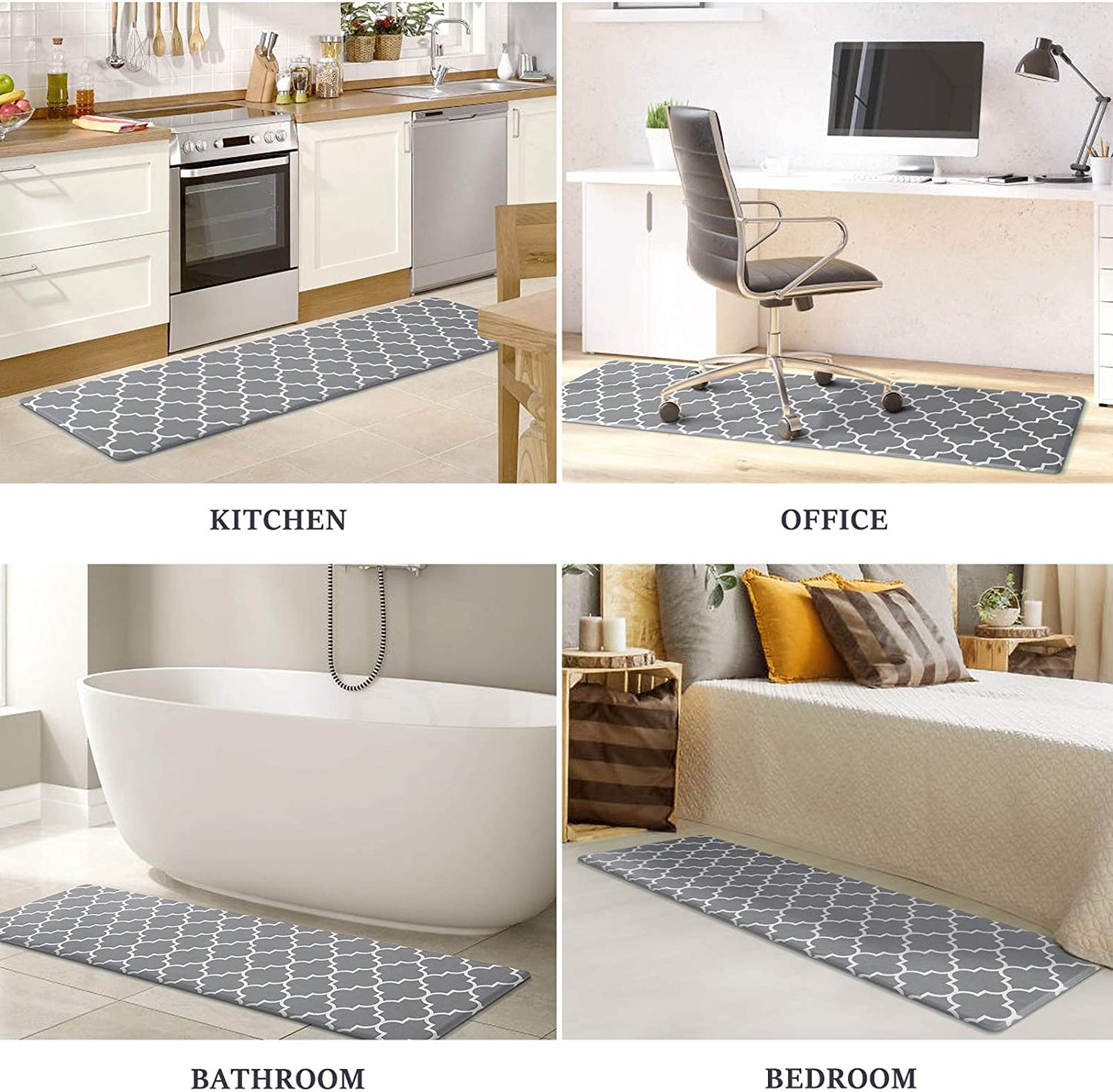 Kitchen Mat Cushioned Anti-Fatigue Kitchen Rug