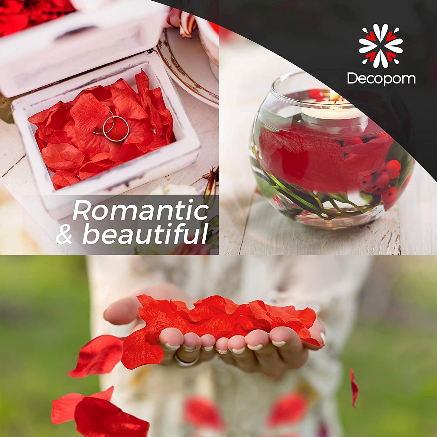 Red Rose Petals for Romantic Night - 3600 Set