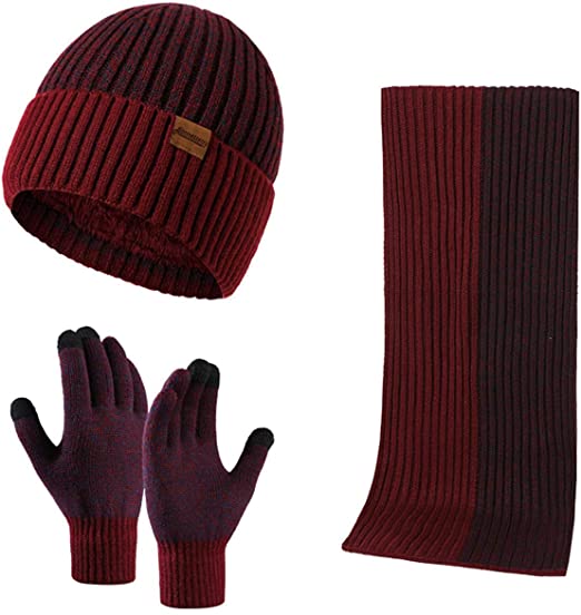 BEANIE HAT THEMAL GLOVES SET