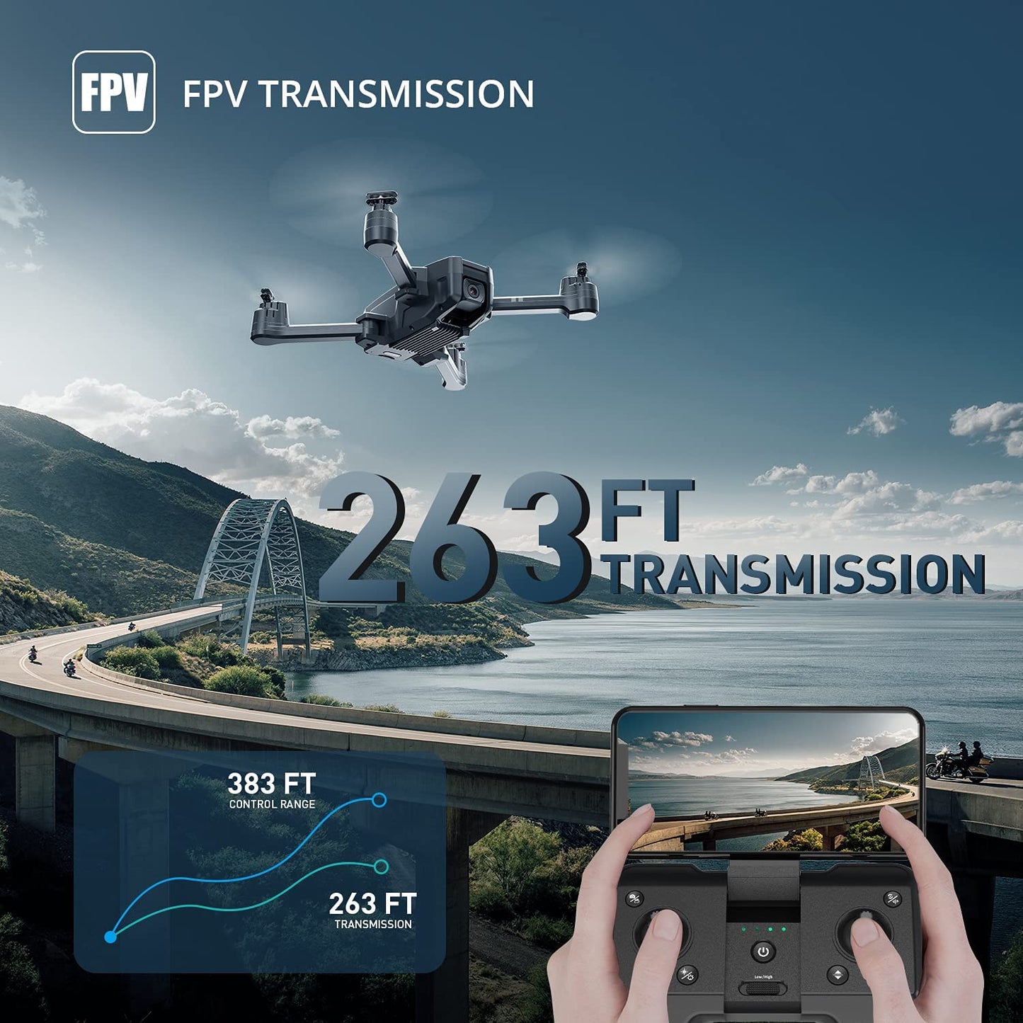 HS440 Foldable FPV Drone