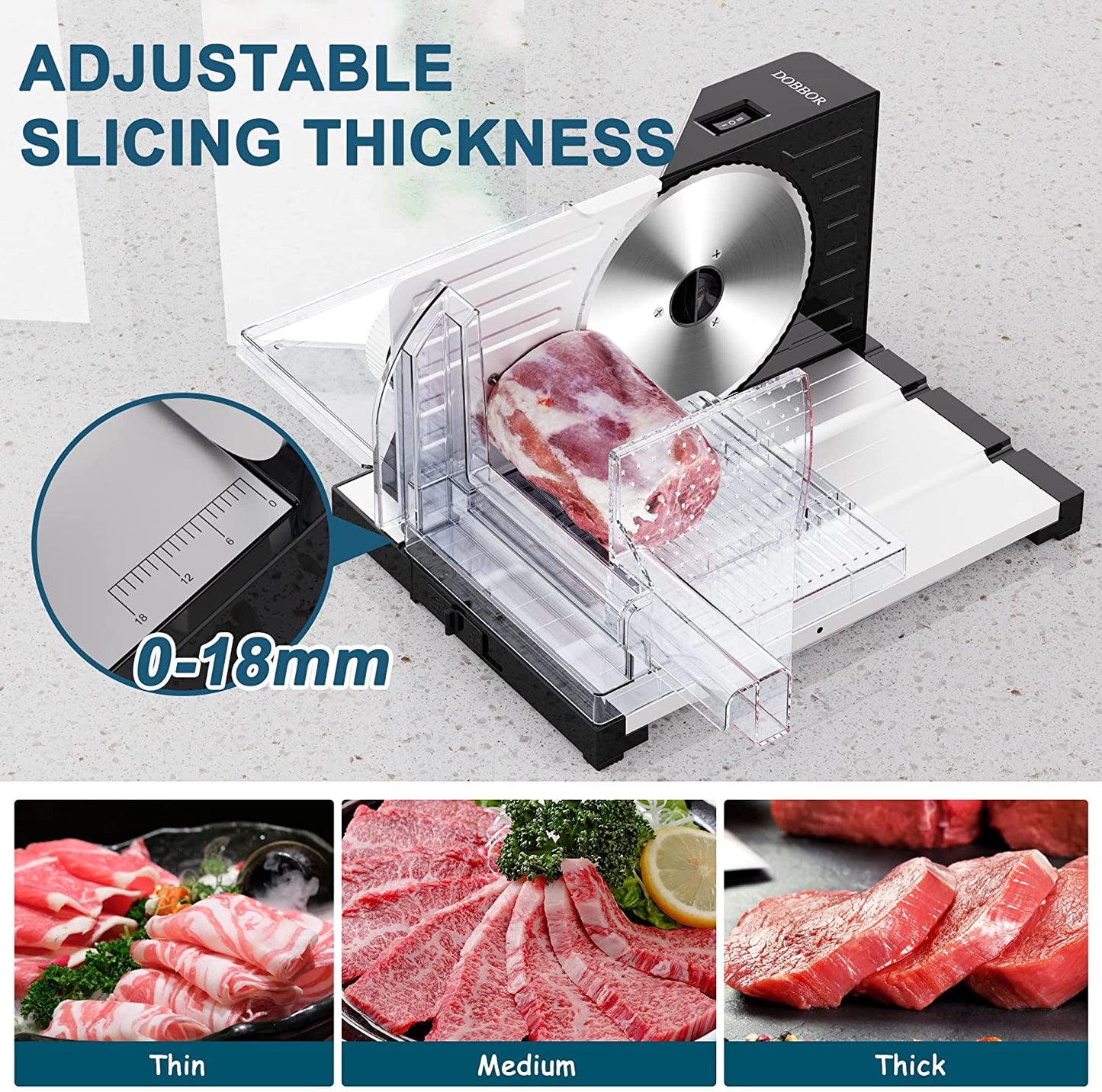 Foldable Electric Meat Slicer Machine