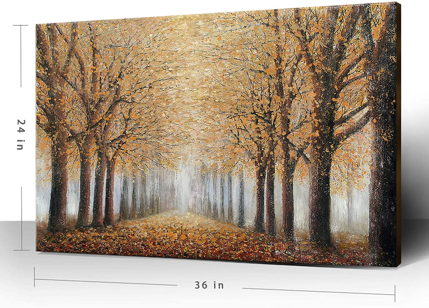 Tree Wall Art for Living Room Hand-Painted Forest