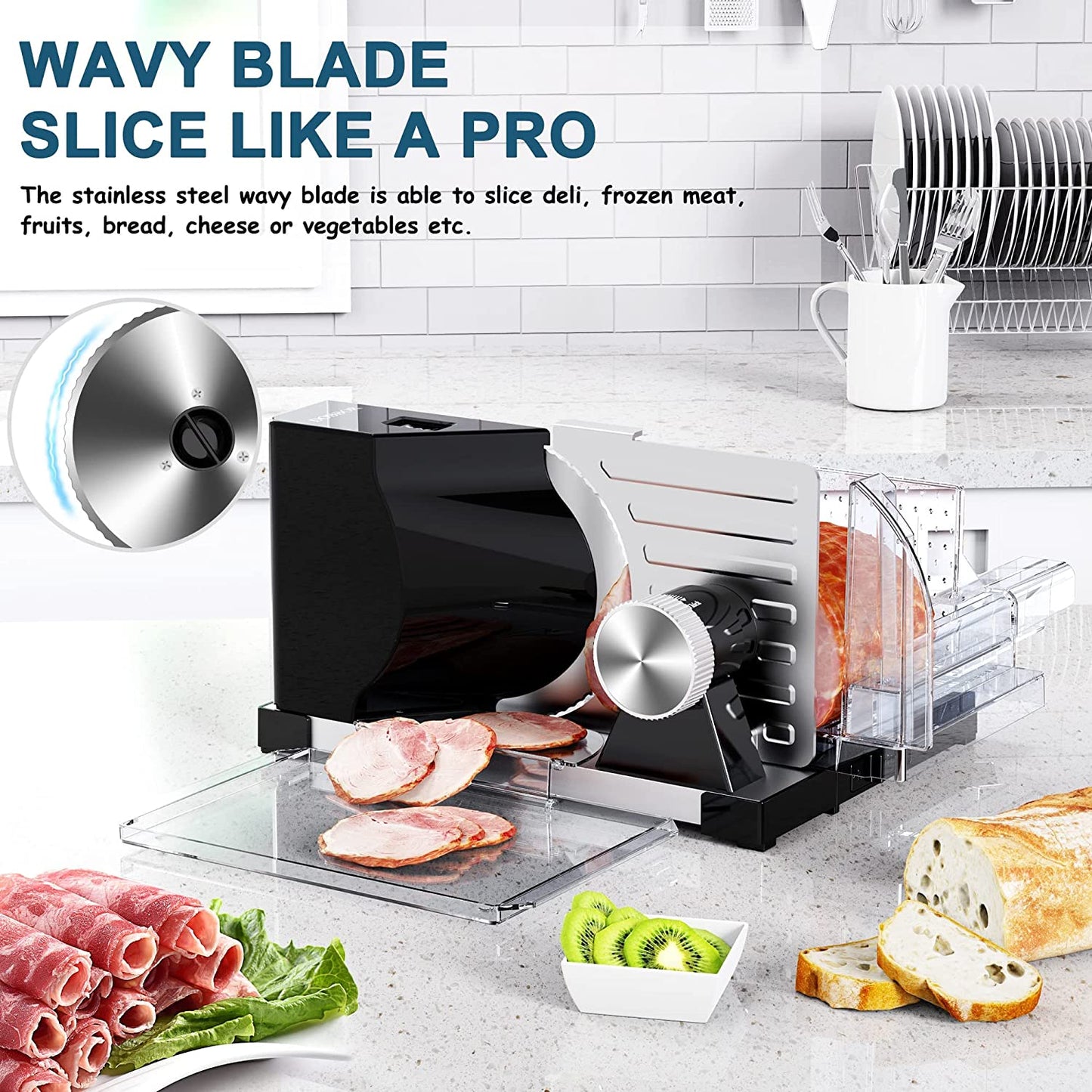 Foldable Electric Meat Slicer Machine