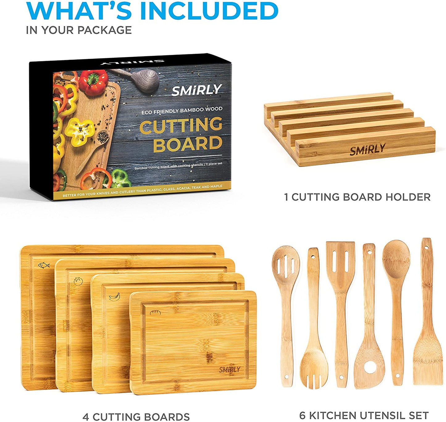 Bamboo Cutting Board Set