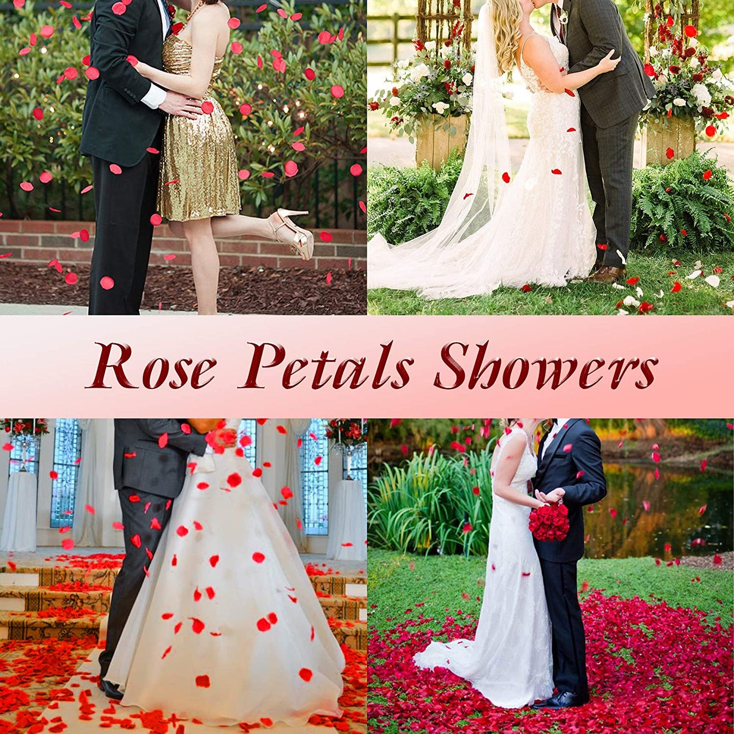 2000 Pcs Artificial Flower Petals Silk Rose Petals