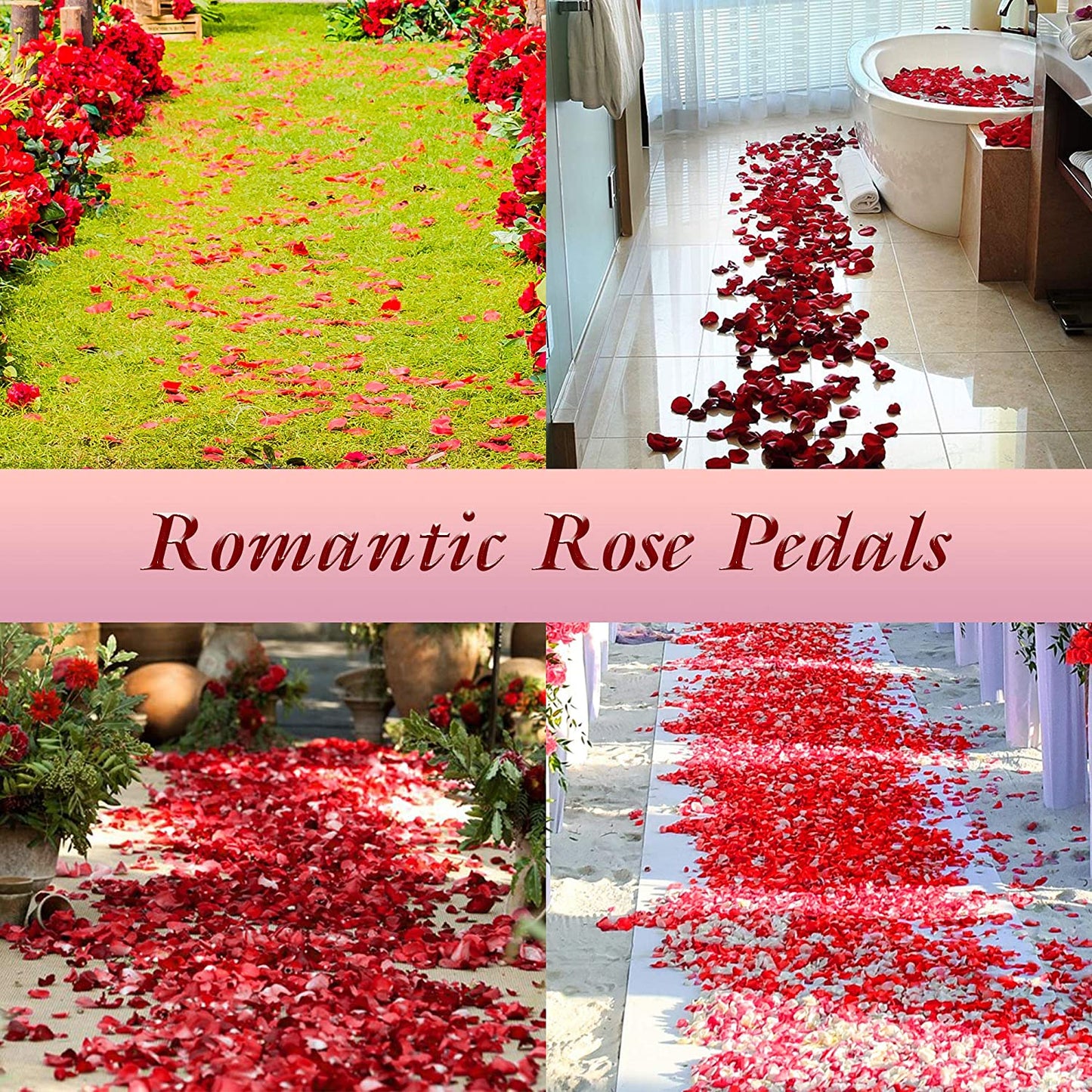 2000 Pcs Artificial Flower Petals Silk Rose Petals