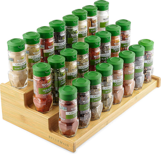 Bamboo 3-Tier Spice Rack Countertop Organizer