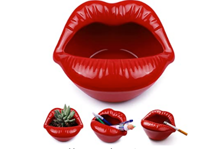 Ceramic Cigar Ashtray Lips