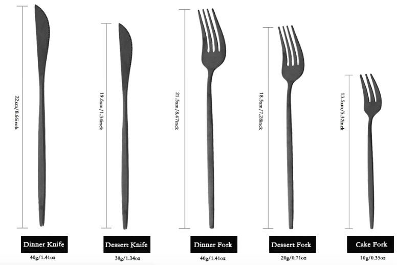 A Stainless Steel Cutlery Set 