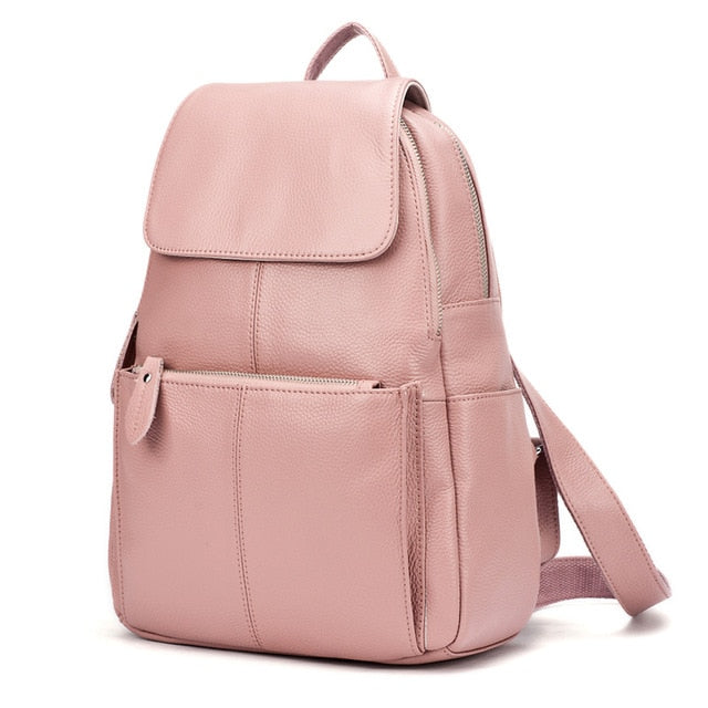 High Quality Zency  Soft Genuine Leather Backpack