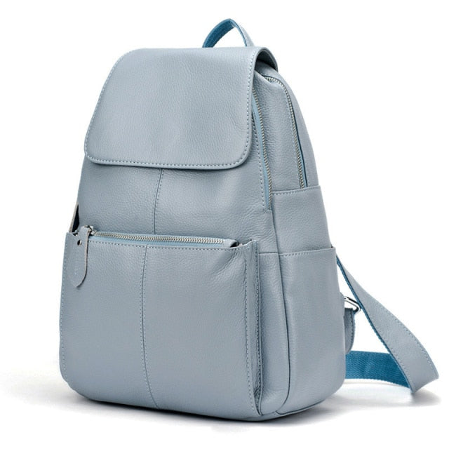 High Quality Zency  Soft Genuine Leather Backpack