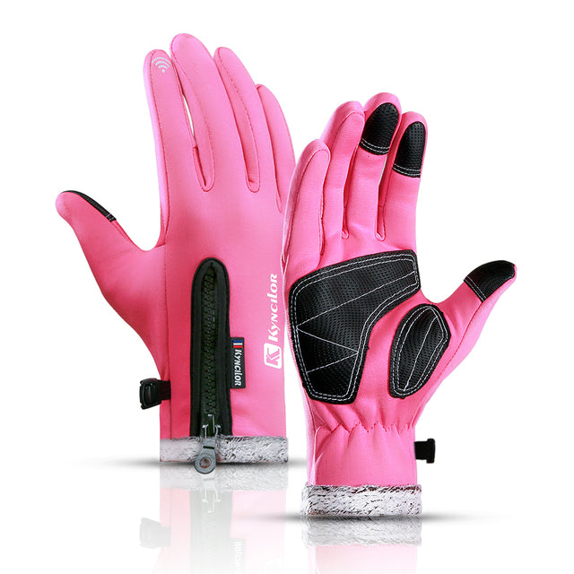 Winter Touchscreen Gloves with Adjustable Zipper