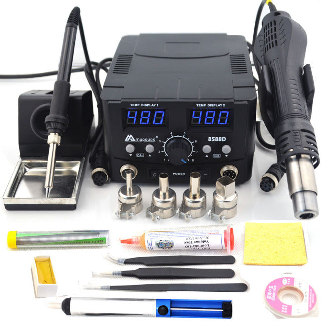 The 2 in 1 Digital ESD Hot Air Gun Soldering Station 