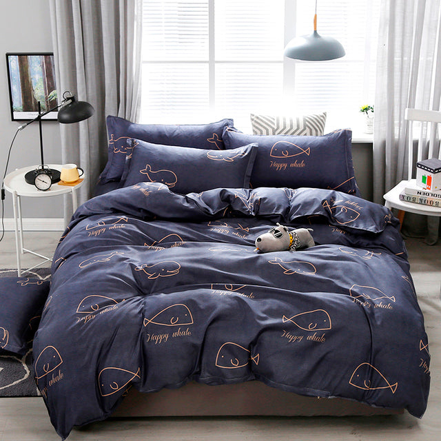 Kitty Duvet Cover Pillow Case Bed Sheet