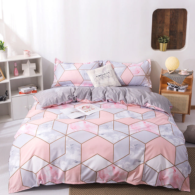 Kitty Duvet Cover Pillow Case Bed Sheet