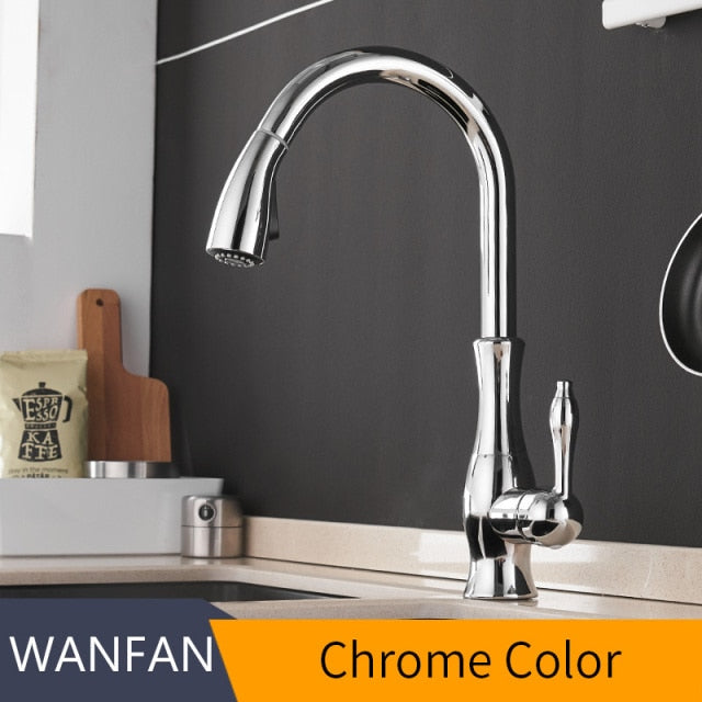 Kitchen Faucets with a Single Hole Handle and a Swivel Degree