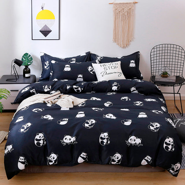 Kitty Duvet Cover Pillow Case Bed Sheet