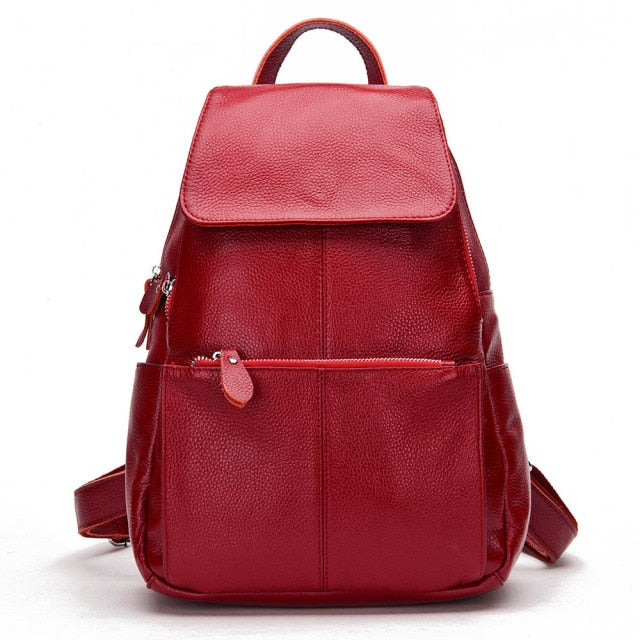 High Quality Zency  Soft Genuine Leather Backpack