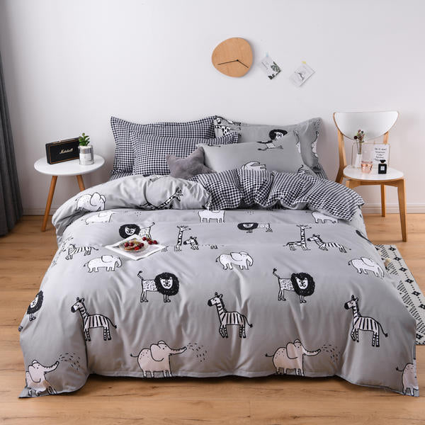 Kitty Duvet Cover Pillow Case Bed Sheet