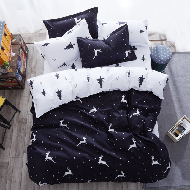 Kitty Duvet Cover Pillow Case Bed Sheet