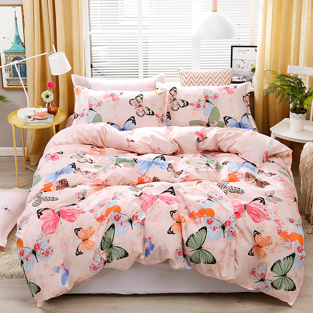 Kitty Duvet Cover Pillow Case Bed Sheet