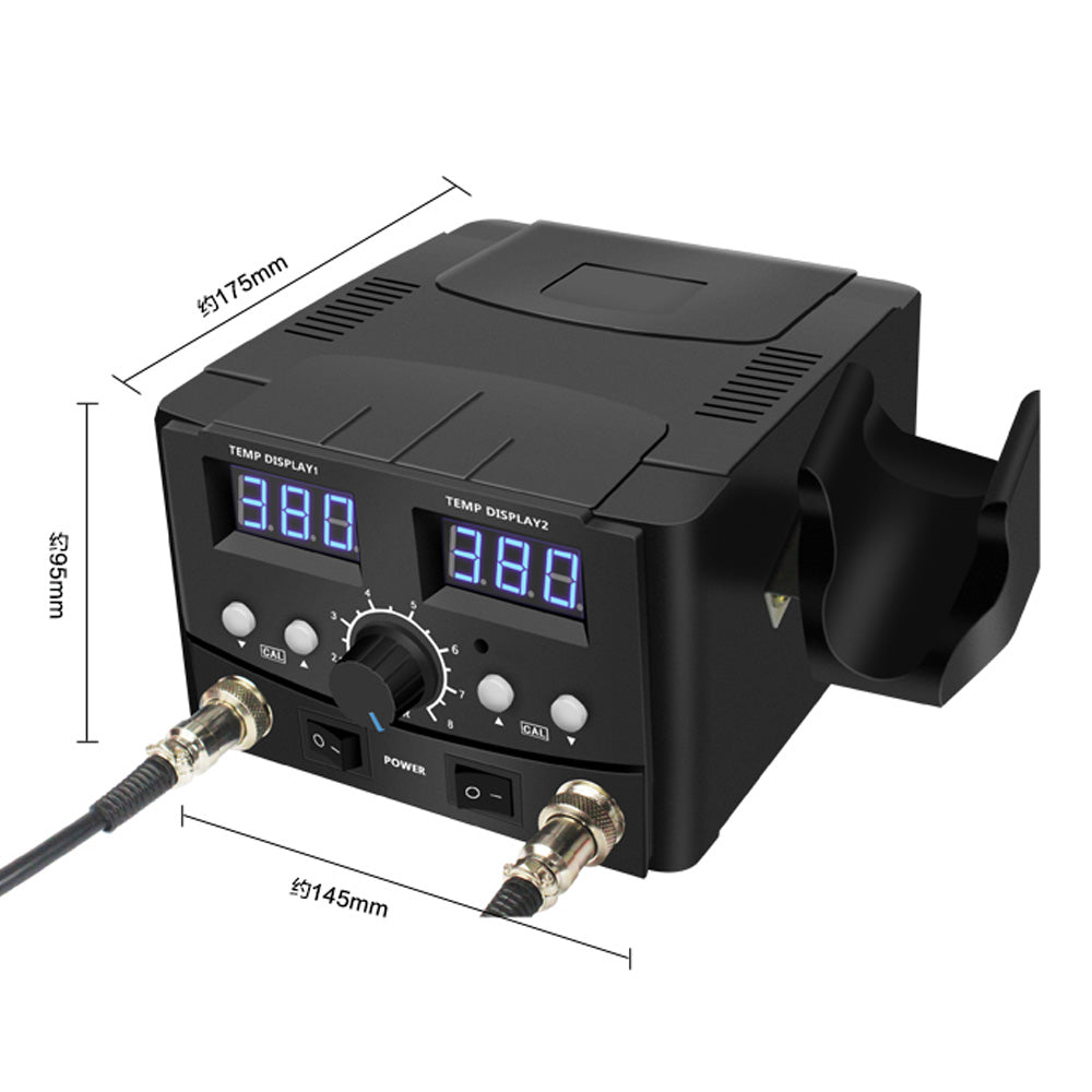 The 2 in 1 Digital ESD Hot Air Gun Soldering Station 