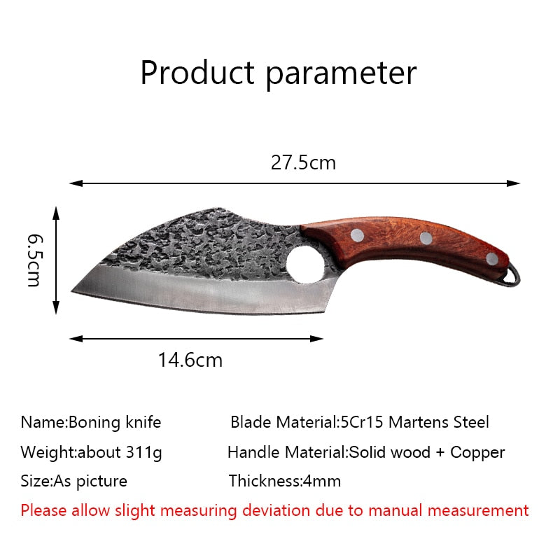 Stainless Steel Hammer Pattern Chef Knife