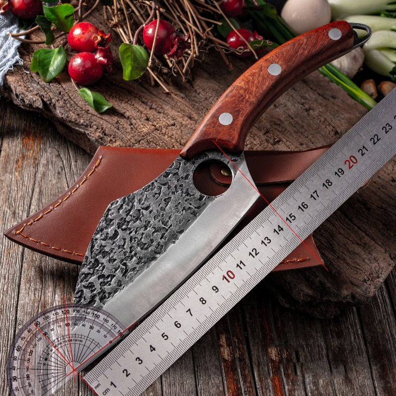 Stainless Steel Hammer Pattern Chef Knife