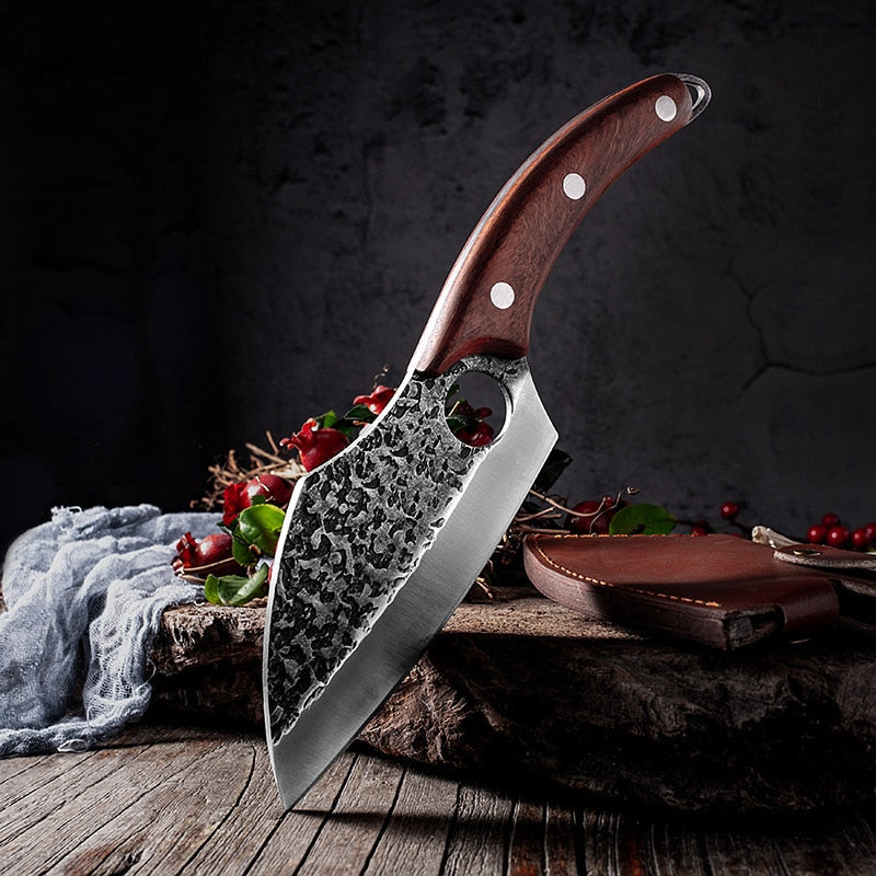 Stainless Steel Hammer Pattern Chef Knife