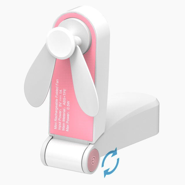 Fold Fan Electric Portable Hold Small Air Cooler