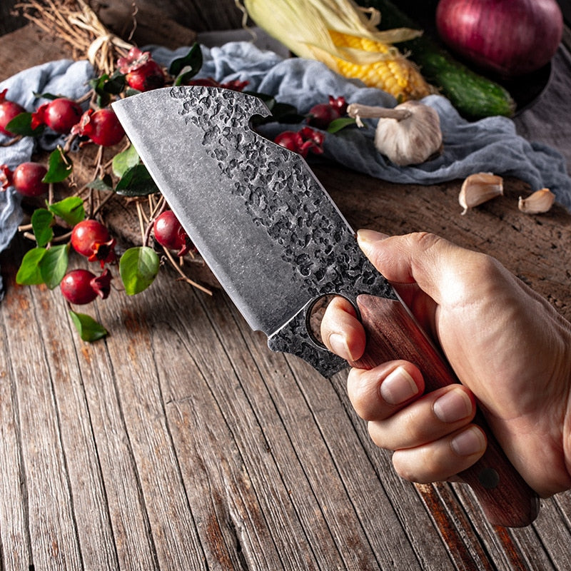 Stainless Steel Hammer Pattern Chef Knife