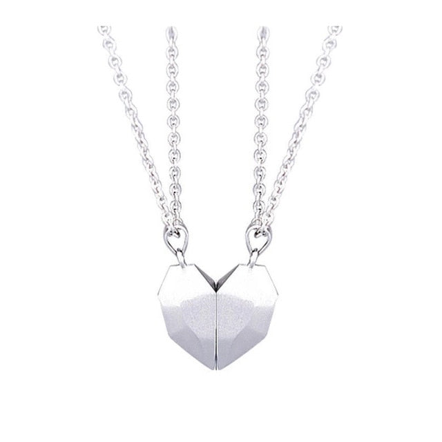 Magnetic Couple Necklace Lovers Heart Pendant