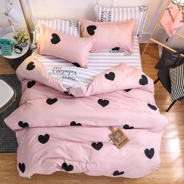 Kitty Duvet Cover Pillow Case Bed Sheet