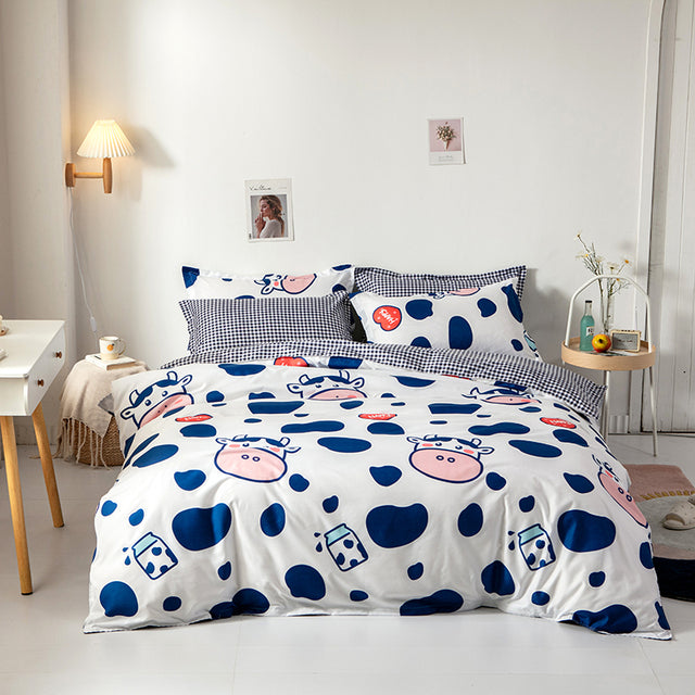 Kitty Duvet Cover Pillow Case Bed Sheet