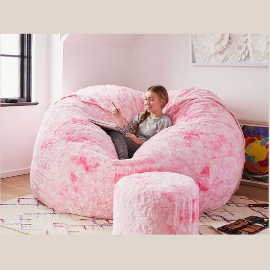 7FT 183cm Fur Giant Washable Bean Bag Bed Cover