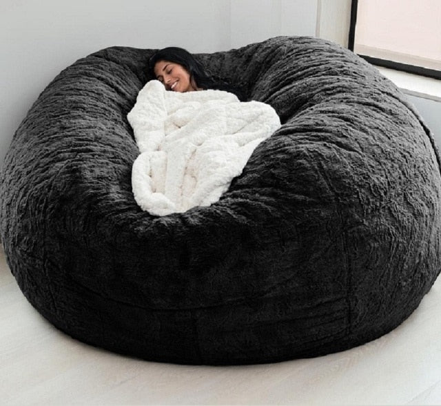 7FT 183cm Fur Giant Washable Bean Bag Bed Cover