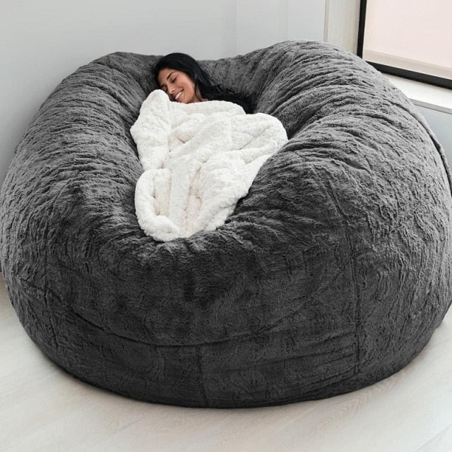 7FT 183cm Fur Giant Washable Bean Bag Bed Cover