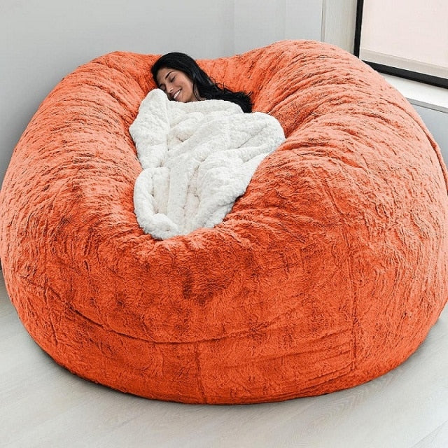 7FT 183cm Fur Giant Washable Bean Bag Bed Cover