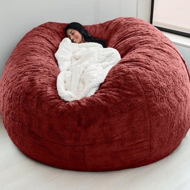 7FT 183cm Fur Giant Washable Bean Bag Bed Cover