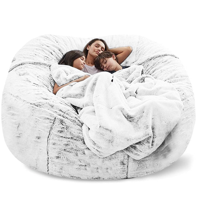 7FT 183cm Fur Giant Washable Bean Bag Bed Cover