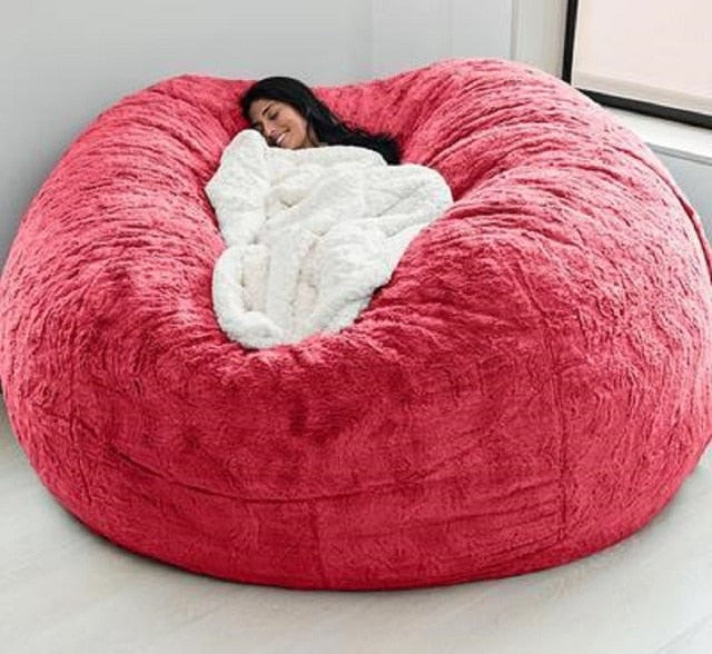 7FT 183cm Fur Giant Washable Bean Bag Bed Cover