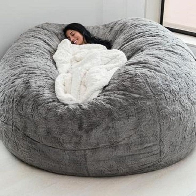 7FT 183cm Fur Giant Washable Bean Bag Bed Cover