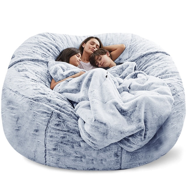 7FT 183cm Fur Giant Washable Bean Bag Bed Cover