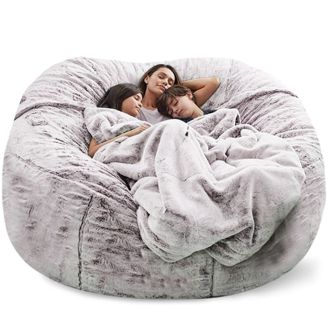 7FT 183cm Fur Giant Washable Bean Bag Bed Cover